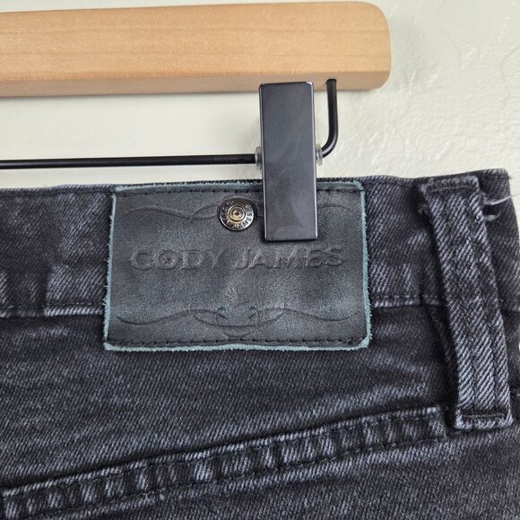 Cody James Slim Straight Leg Black Denim Jeans Size Men's 36x34 Western Cowboy - Picture 9 of 11